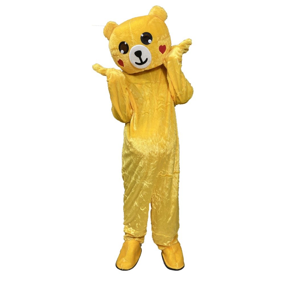 Yellow color small  head teddy bear Rizvi Online Shopping